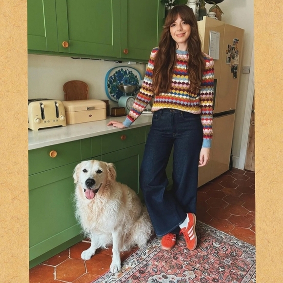 BODEN High Rise Wide Leg Jeans in Indigo - Picture 1 of 13